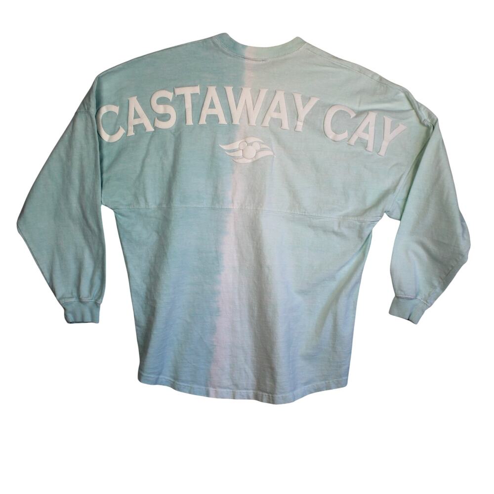 Disney Castaway Cay Light Aqua & White Long Sleeve Sweatshirt